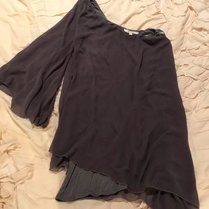 Draped one shoulder dress